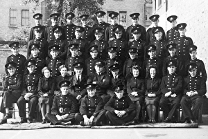Images Dated 1st December 2011: Auxiliary firefighters group photograph, WW2