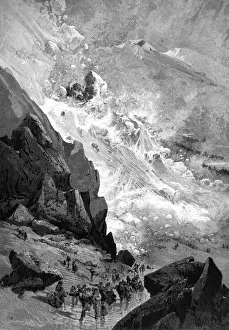 Piedmontese Prints: An avalanche in Piedmont, Northern Italy. Great destruction