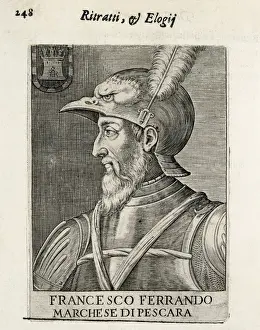 Xylographies Prints: AVALOS, Fernando Francisco (1490-1546). Spanish