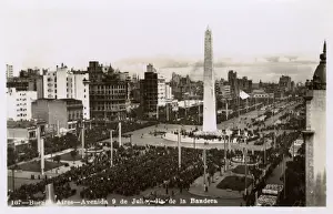 Avenida 9 de Julio - Buenos Aires, Argentina on Flag Day
