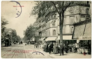 Images Dated 1st October 2019: Avenue de Clichy and Rue Balagny, Paris, France