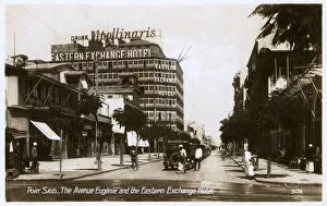 Signage Collection: Avenue Eugenie and Eastern Exchange Hotel, Port Said