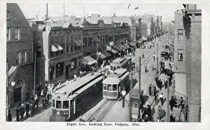 Images Dated 1st March 2019: Eight Avenue looking East, Calgary, Alberta, Canada