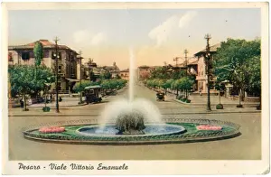 Emanuele Prints: Avenue Vittorio Emanuele, Pesaro, Italy
