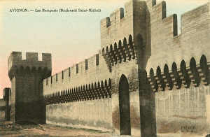 Images Dated 24th March 2016: Avignon, France - Ramparts on the Boulevard St Michel