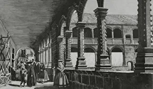 Avila Prints: Avila - Cloister of the Monarchs - Monastery of Santo Tomas
