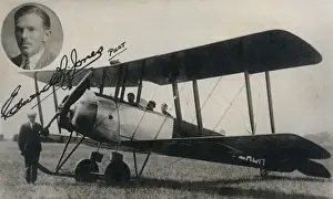504k Prints: Avro 504K with inset of pilot Edward Jones