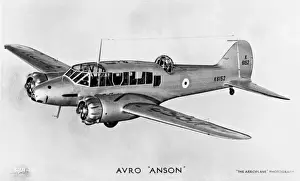 Anson Prints: Avro Anson British twin engine aeroplane