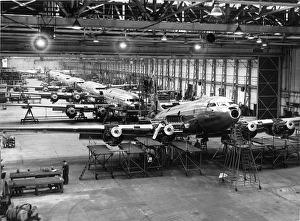 Avro Collection: Avro Tudor assembly line at Woodford
