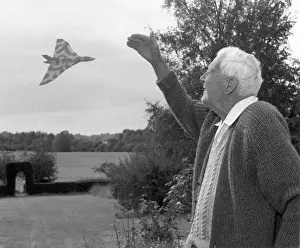 1977 Prints: An Avro Vulcan B2 gives a birthday salute to Barnes Wallace