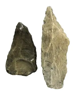 Paleolithic Prints: Axes. Middle Paleolithic. SPAIN. Barcelona. Archaeology