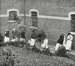 Inebriate Collection: Aylesbury Inebriate Reformatory - Inmates Taking Exercise