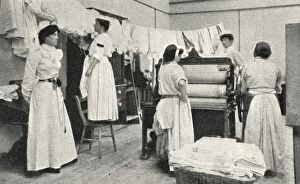Images Dated 13th July 2017: Aylesbury Inebriate Reformatory - Inmates at Work in Laundry