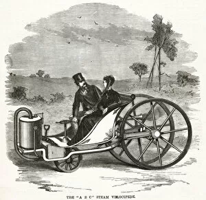 Cylinder Collection: A B C propelled by steam velocipede 1869