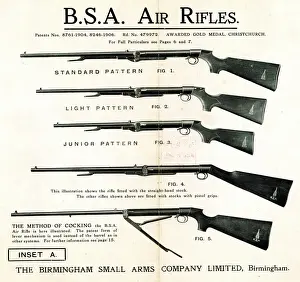 Manufacture Prints: B. S. A. Air Rifles, Birmingham Small Arms Company
