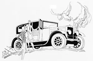 B_w. 2 women & saloon car 1929. jpg
