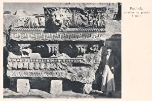 Baalbek - Cornice of the colonnade of the Temple of Jupiter