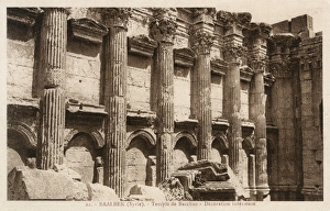 Images Dated 26th February 2016: Baalbek, Lebanon - Temple of Bacchus - Interior Decoration