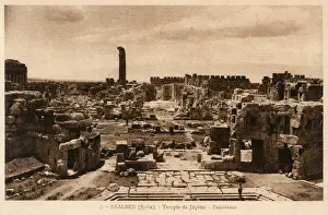 Bases Prints: Baalbek, Lebanon - The Temple of Jupiter - Panorama