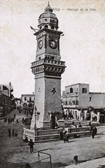 Minaret Prints: Bab al-Faraj Clock tower - Aleppo, Syria