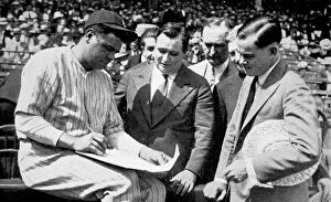 Twelve Collection: Babe Ruth Signing a $100, 000 Contract, 1926