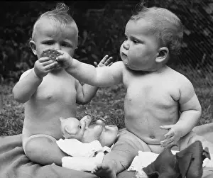 Babies with Biscuit