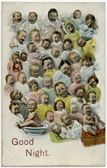 Images Dated 17th June 2016: Babies crying -- Good Night