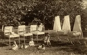 Babies outdoors at a Girls Home