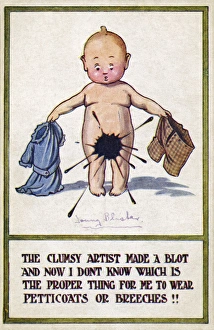 Images Dated 20th February 2017: Baby on a comic postcard