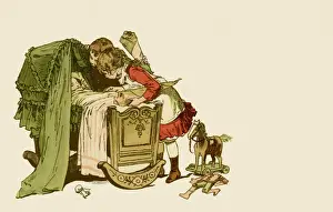 Newborn Prints: Baby in a cot