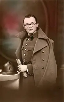 Faced Prints: Baby-faced Belgian cadet at a training camp in Bourg-Leopold
