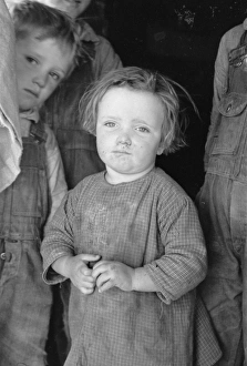 Baby girl of family living on Natchez Trace Project, near Le Baby girl of family living on Natchez Trace Project, near Le