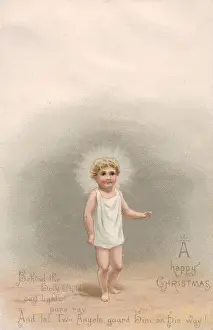Baby Jesus on a Christmas card