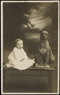 Guarded Prints: Baby and Pet Dog