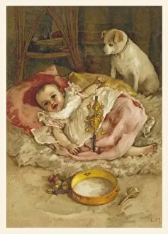Baby with Rattle C1890