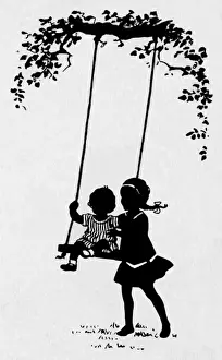 Accompanied Prints: Baby on a swing