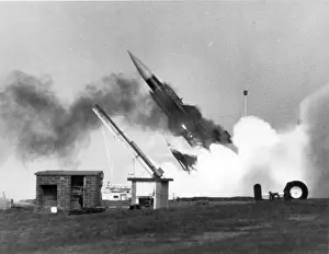 Exercises Prints: BAC Thunderbird ground-to-air missile is launched
