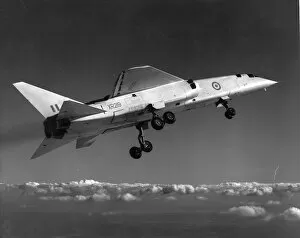 Undercarriage Collection: BAC TSR-2 XR219 in flight with undercarriage down