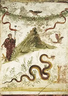 Vesuvius Prints: Bacchus and Vesuvius. 68 - 79. Painting of