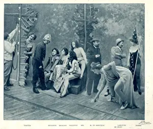 Varietes Prints: Backstage at a the Variety Theatre, Paris, France