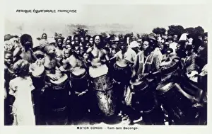 Bacongo, Congo - Tam Tam Drum players