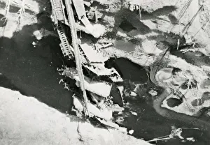 Munster Prints: Bad Munster Railway bridge January 1945, Germany