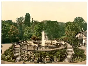 Bad Neuheim (i. e. Bad Nauheim), the Great Fountain, Hesse-Na