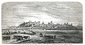 Extremadura Prints: Badajoz from the North Bank of the Guadiana, Spain