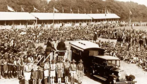 Baden Powell arriving at the Liverpool Scouts Rally in 1919