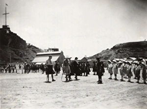 Baden-Powell inspecting Guides