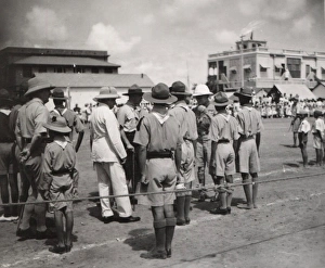 Images Dated 28th July 2011: Baden-Powell inspecting troop