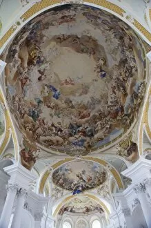 Images Dated 17th July 2014: Baden Wurttemberg, Neresheim: Ceiling painting