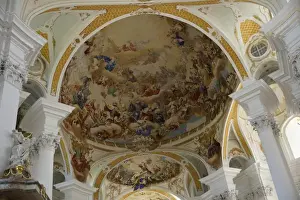 Baden Wurttemberg, Neresheim: Ceiling paintings in the Abbey