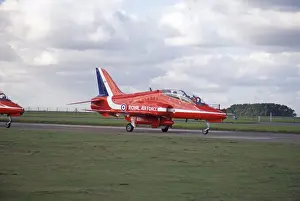 Hawks Prints: BAe Systems Hawk RAF Red Arrows XX308 taxy Scampton 2008